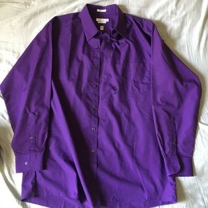 Purple men's dress shirt. Very nice! Great price!